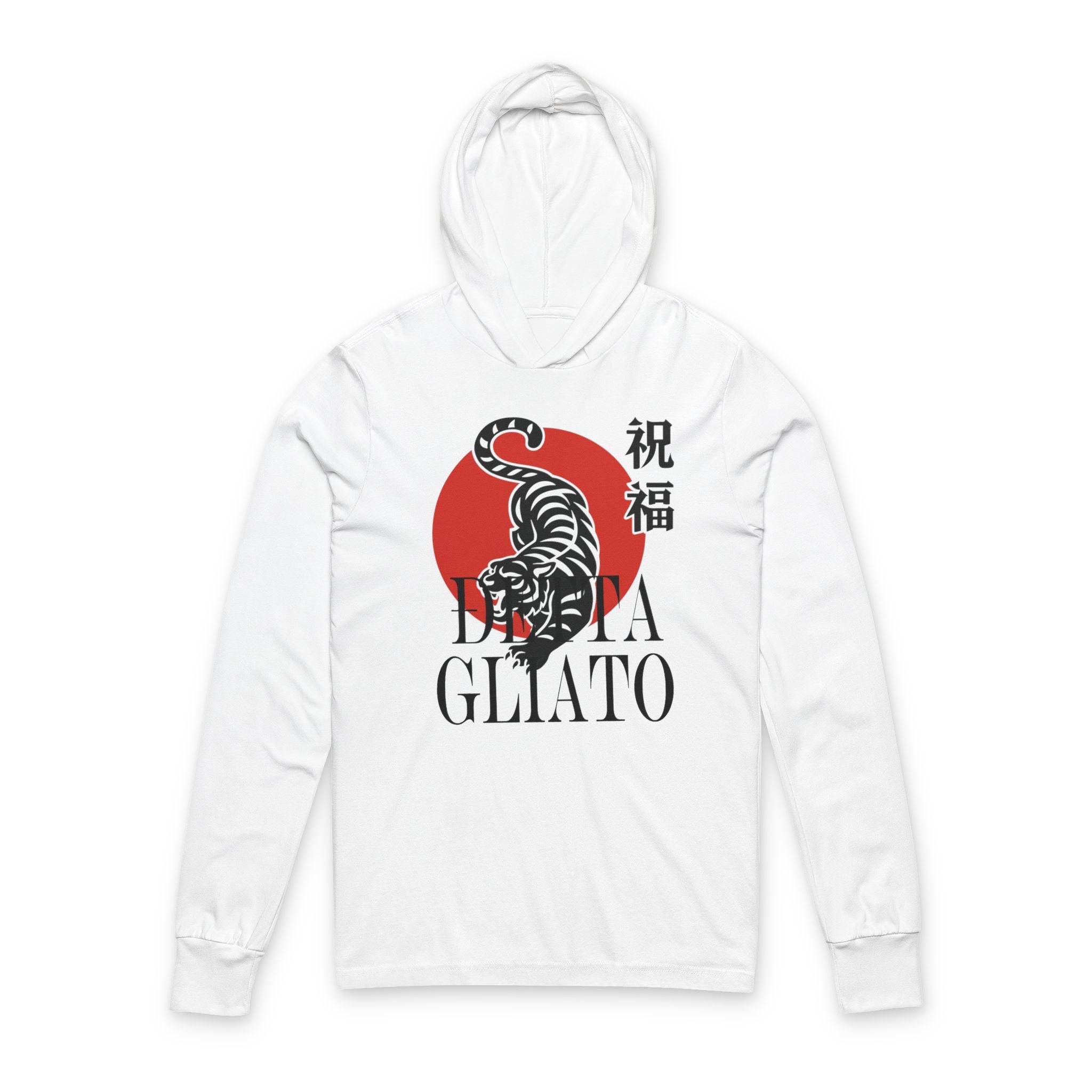 Tiger Design Unisex Hooded Long Sleeve Tee