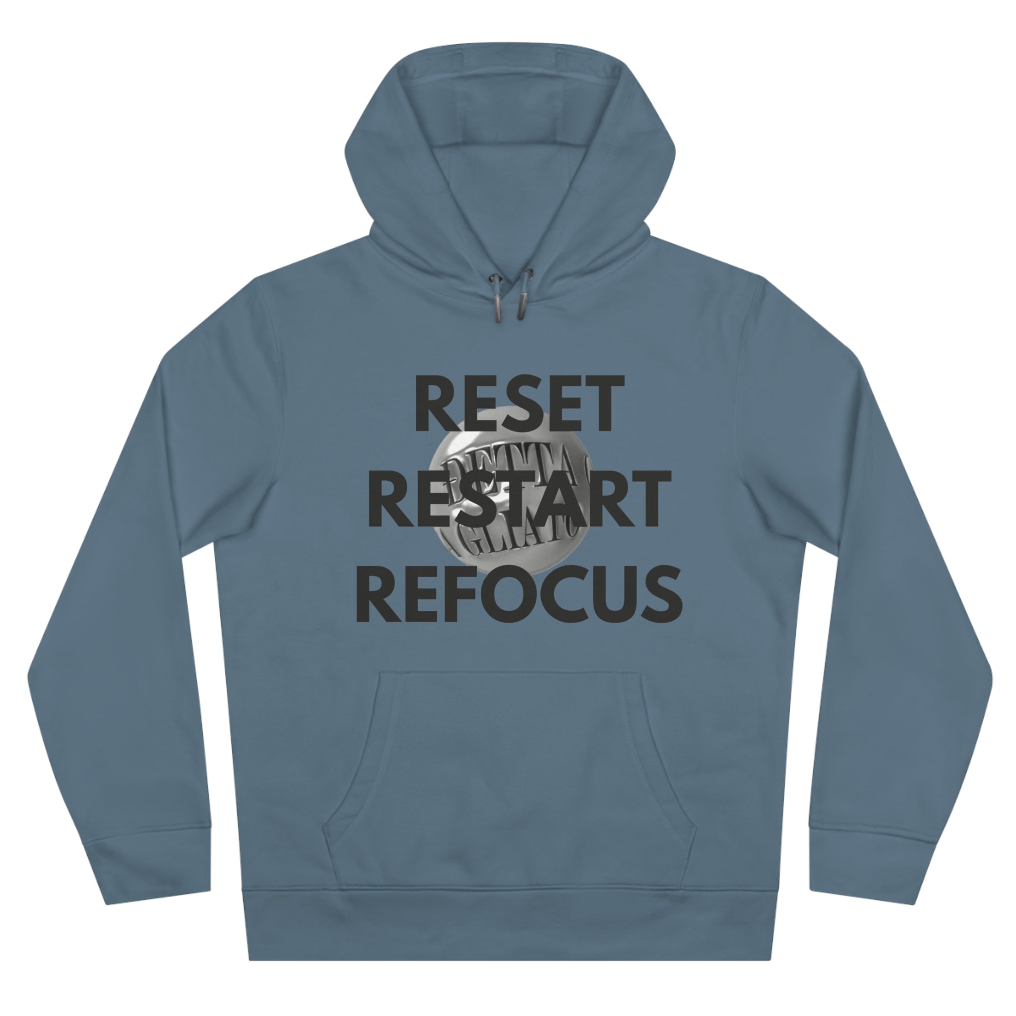 Motivational King Hooded Sweatshirt - Reset, Restart, Refocus