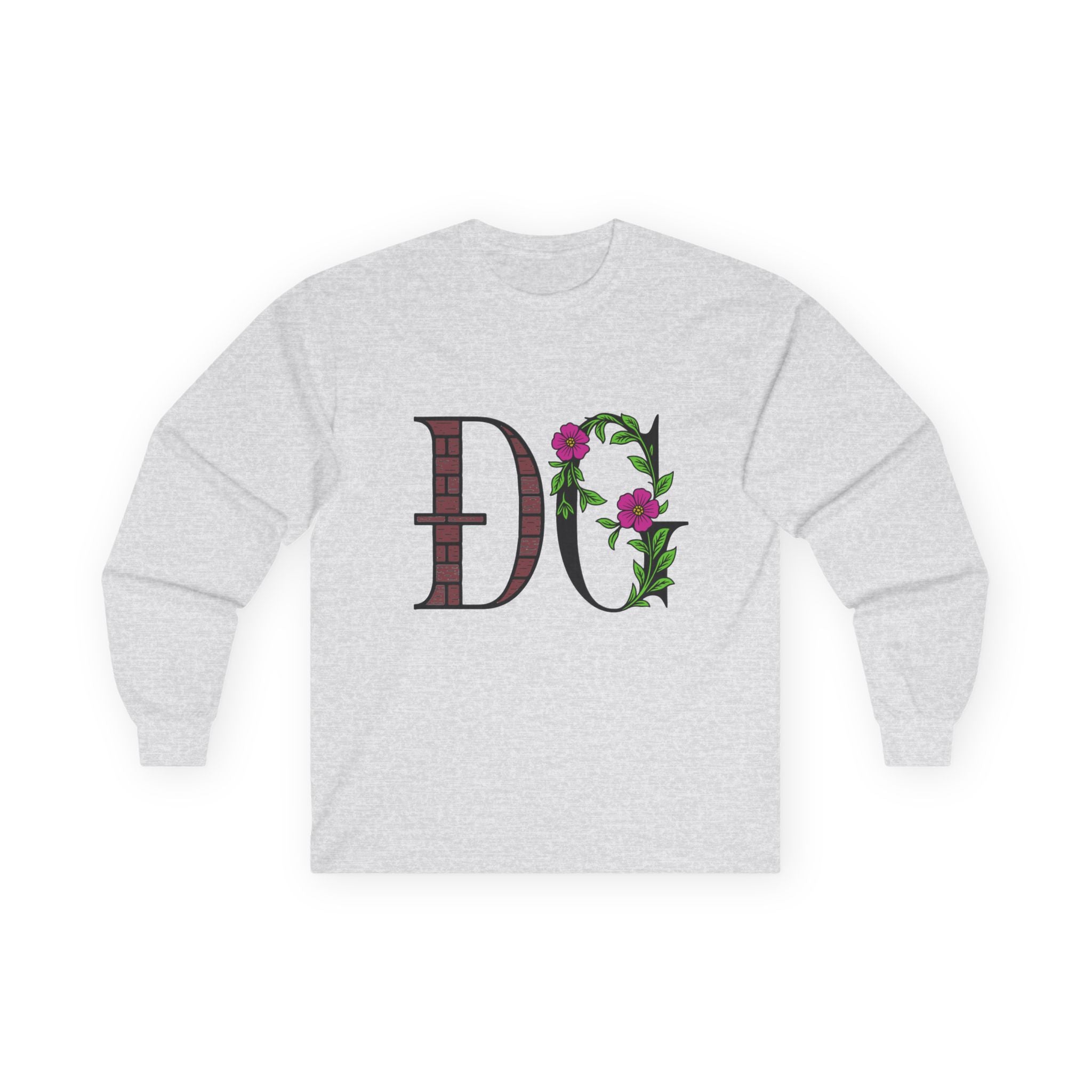 Floral Monogram Long Sleeve Tee | Unisex Ultra Cotton