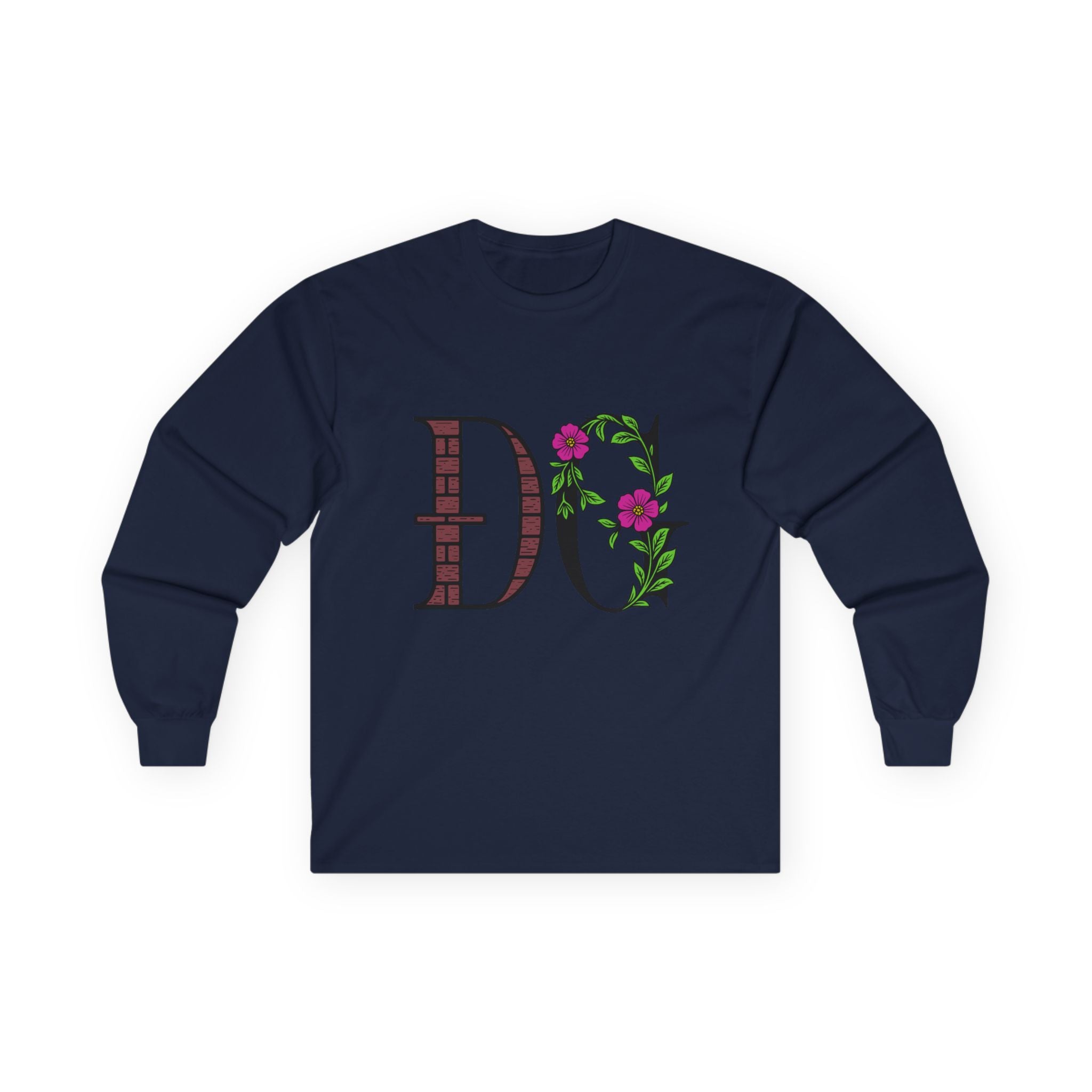Floral Monogram Long Sleeve Tee | Unisex Ultra Cotton