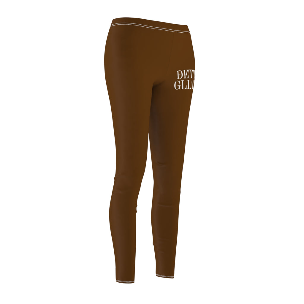 Brown 'Dettagliato' Women's Casual Leggings — All-Over Print