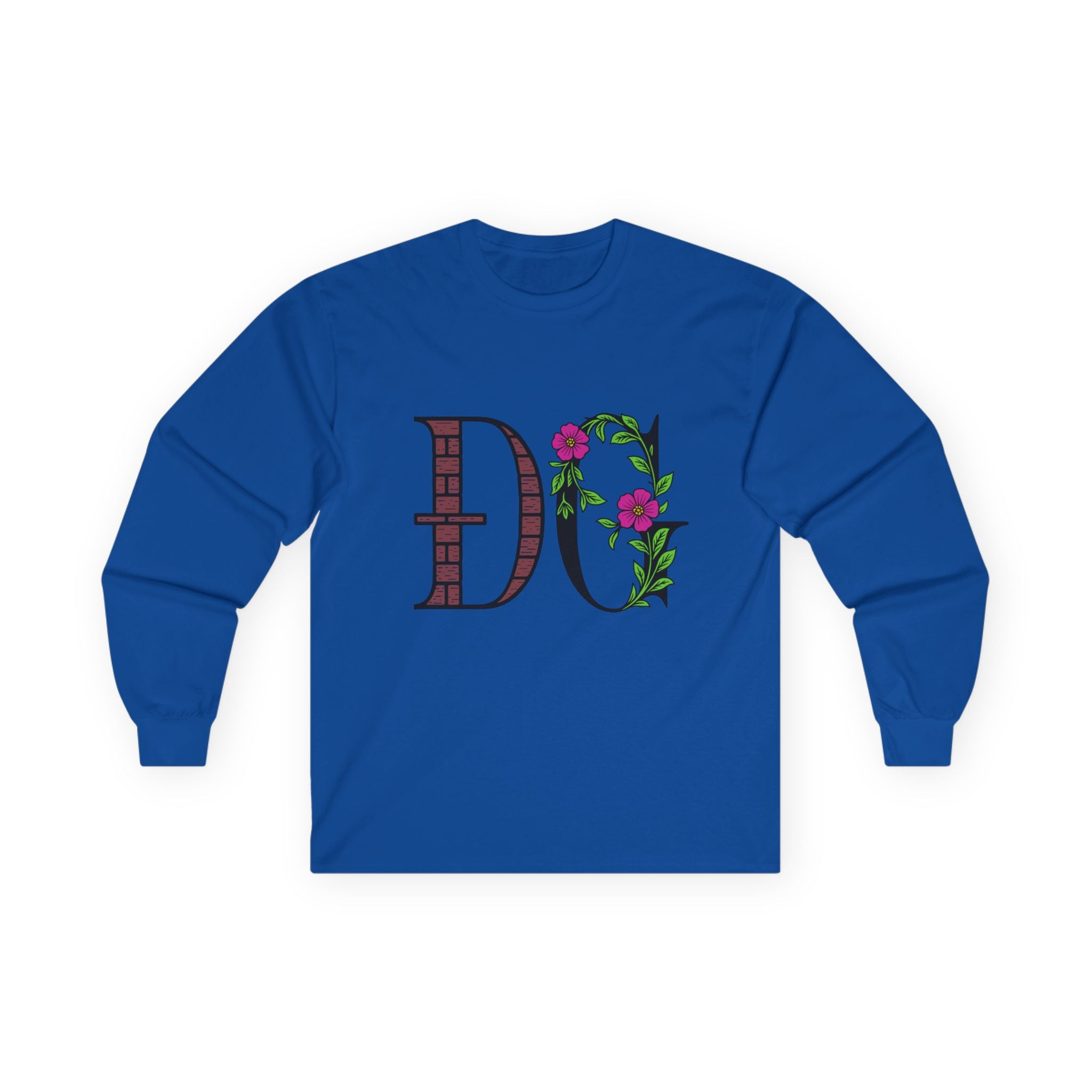 Floral Monogram Long Sleeve Tee | Unisex Ultra Cotton