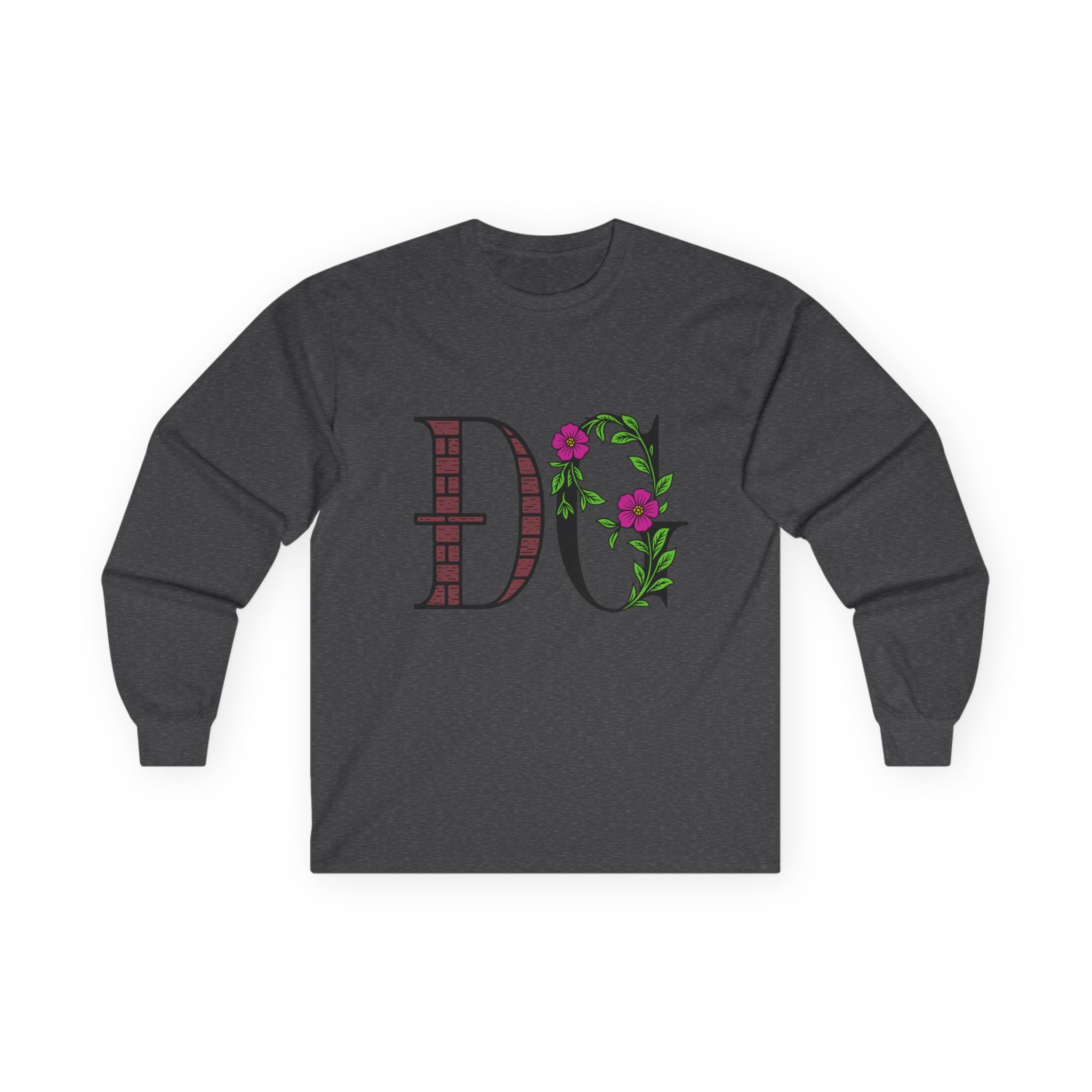 Floral Monogram Long Sleeve Tee | Unisex Ultra Cotton