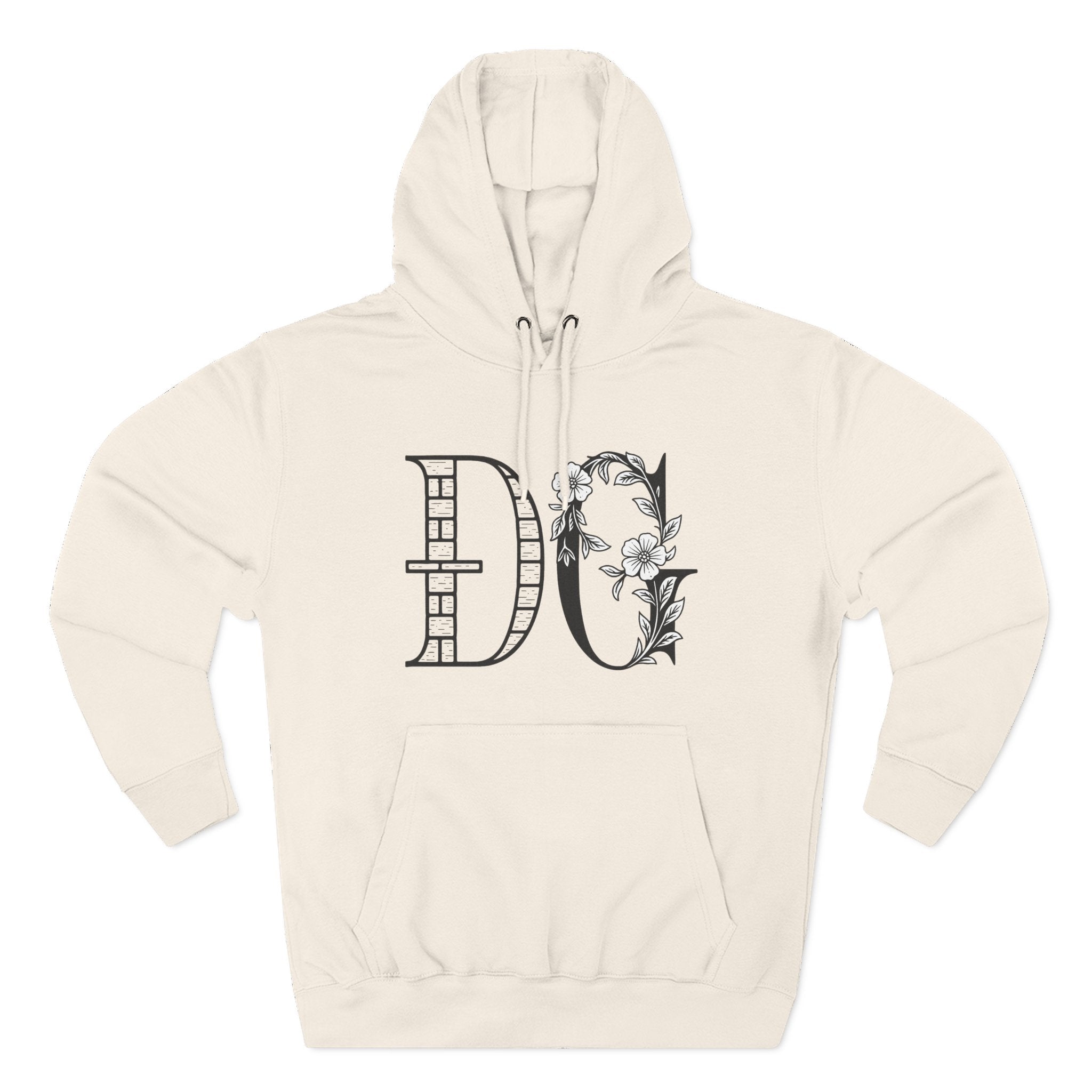 Floral Graphic Hoodie with Italian Statement