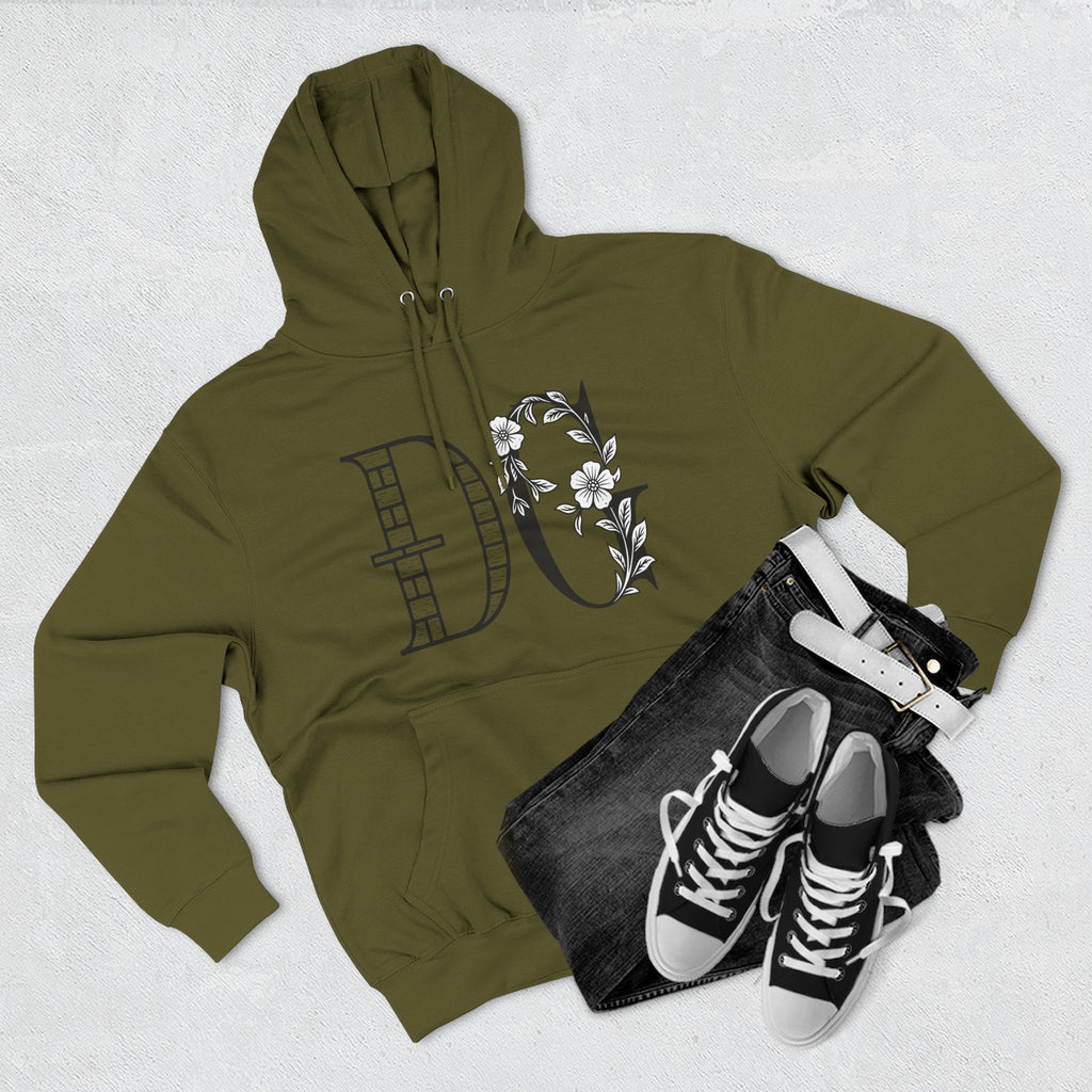 Floral Graphic Hoodie with Italian Statement