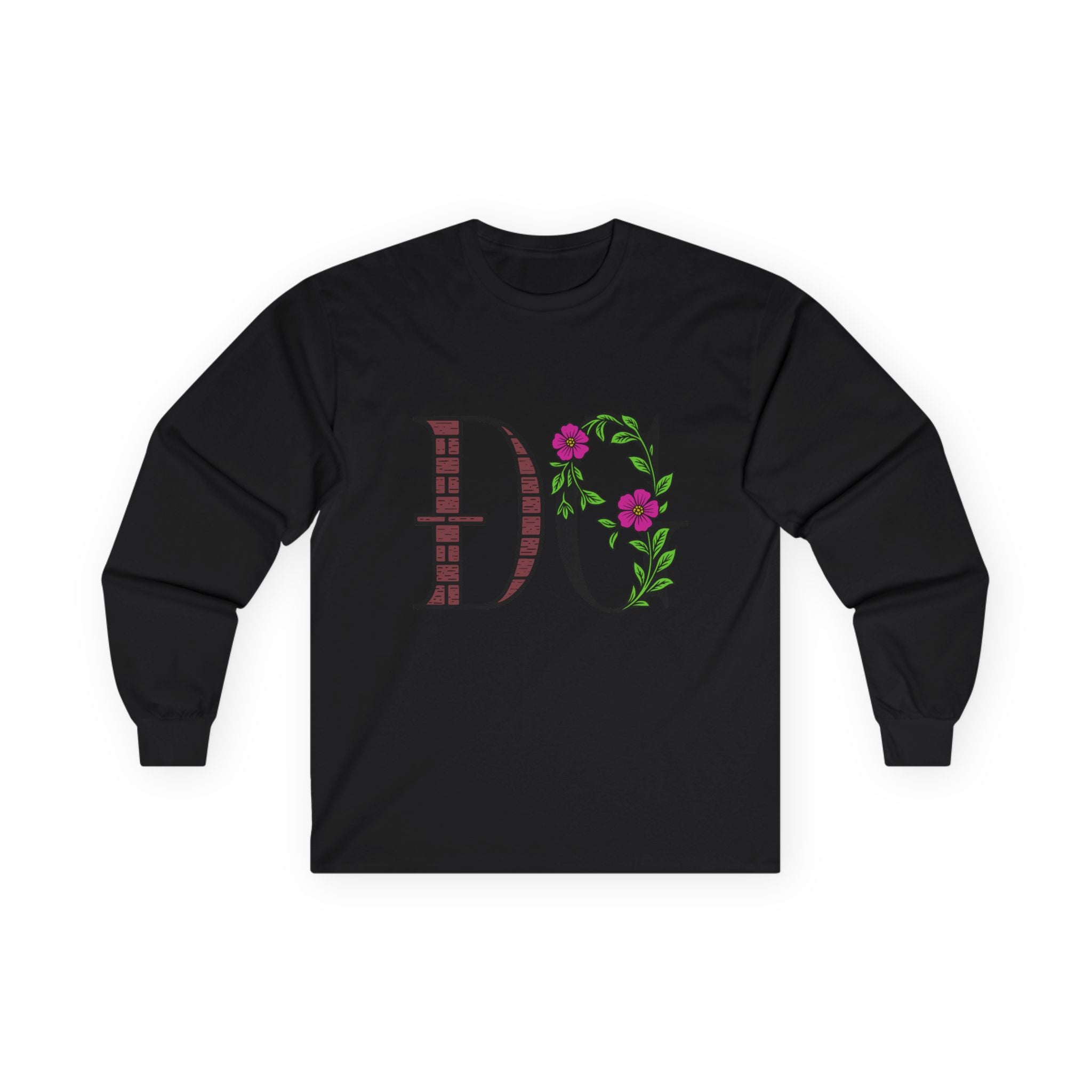 Floral Monogram Long Sleeve Tee | Unisex Ultra Cotton