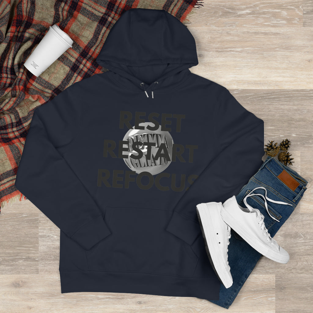 Motivational King Hooded Sweatshirt - Reset, Restart, Refocus