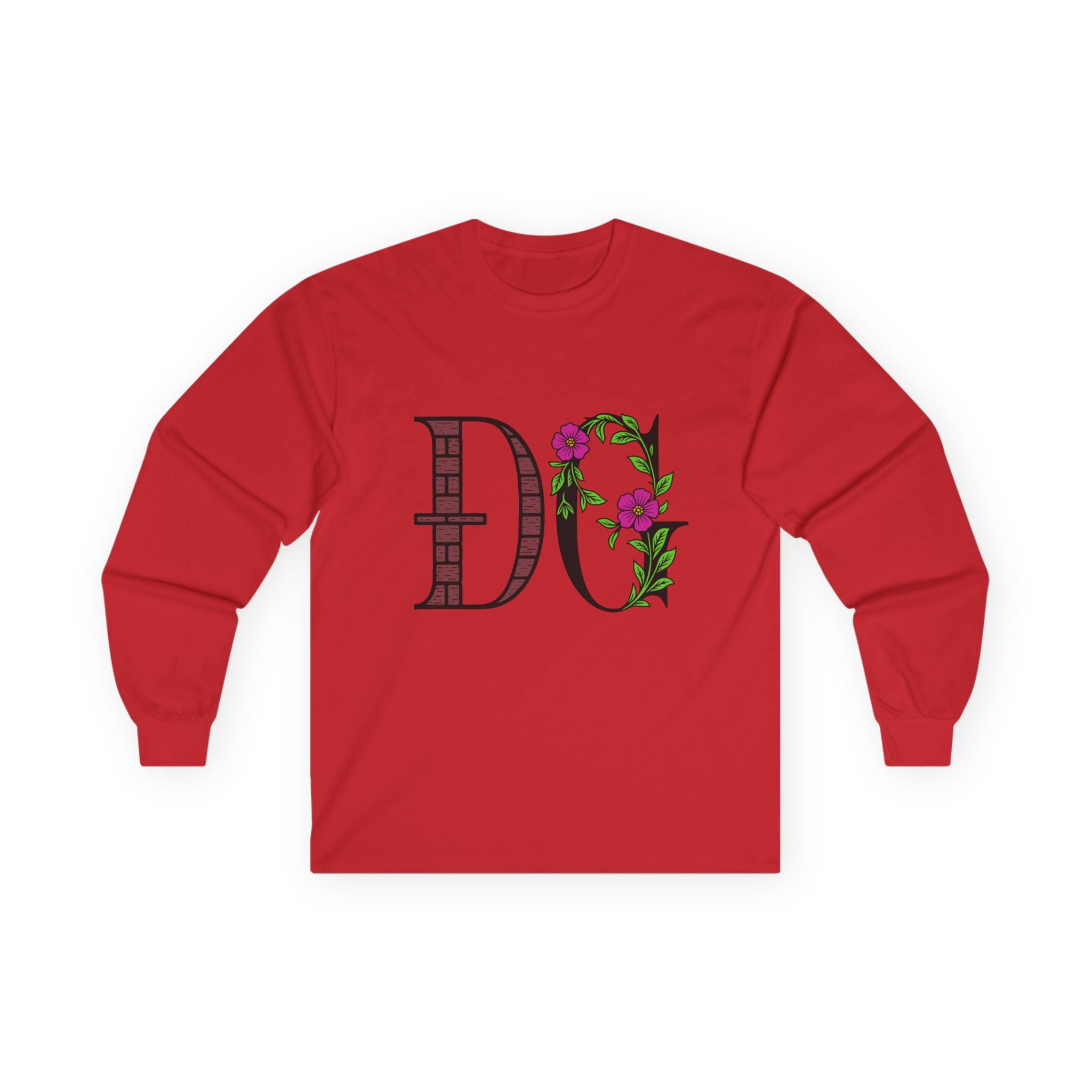 Floral Monogram Long Sleeve Tee | Unisex Ultra Cotton
