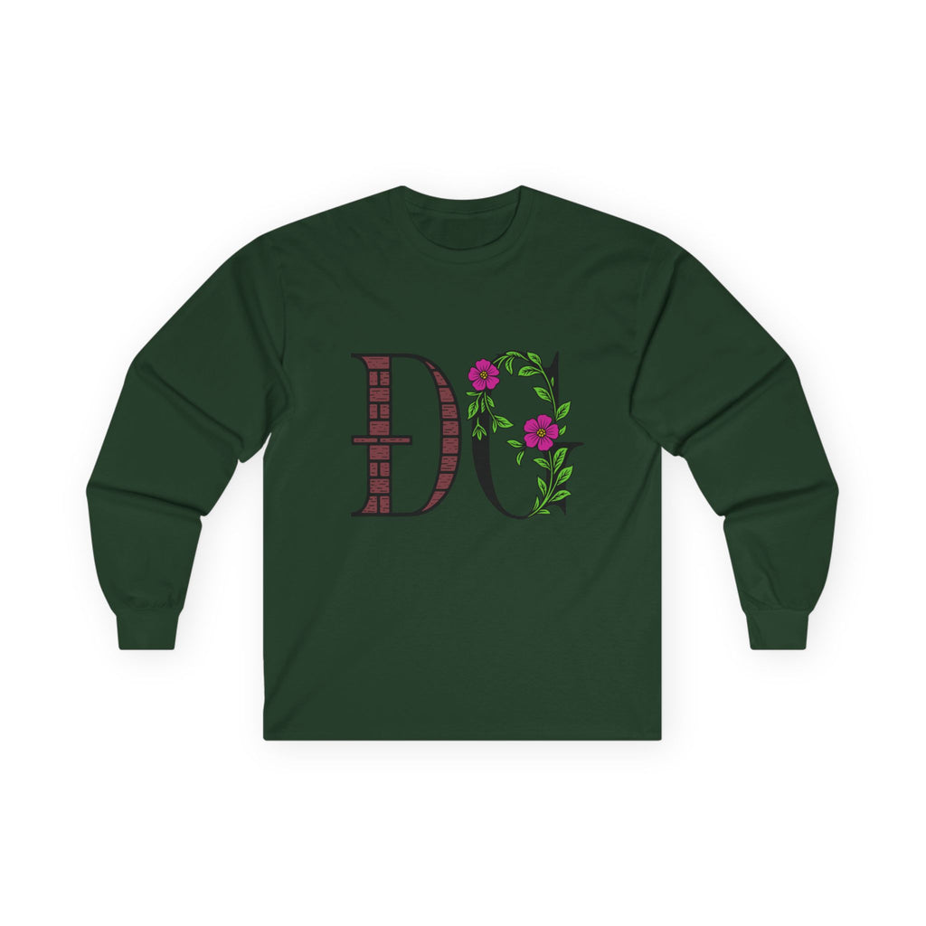 Floral Monogram Long Sleeve Tee | Unisex Ultra Cotton
