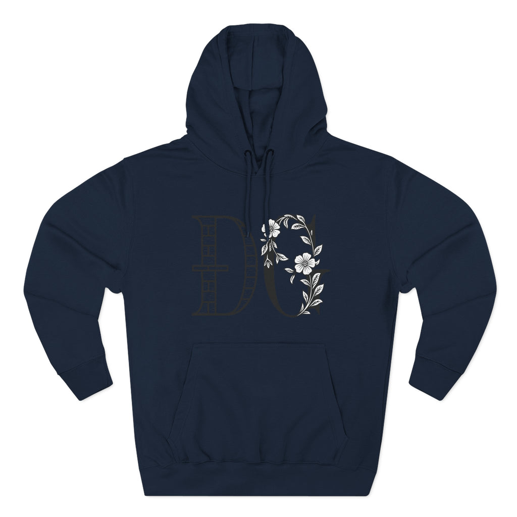 Floral Graphic Hoodie with Italian Statement