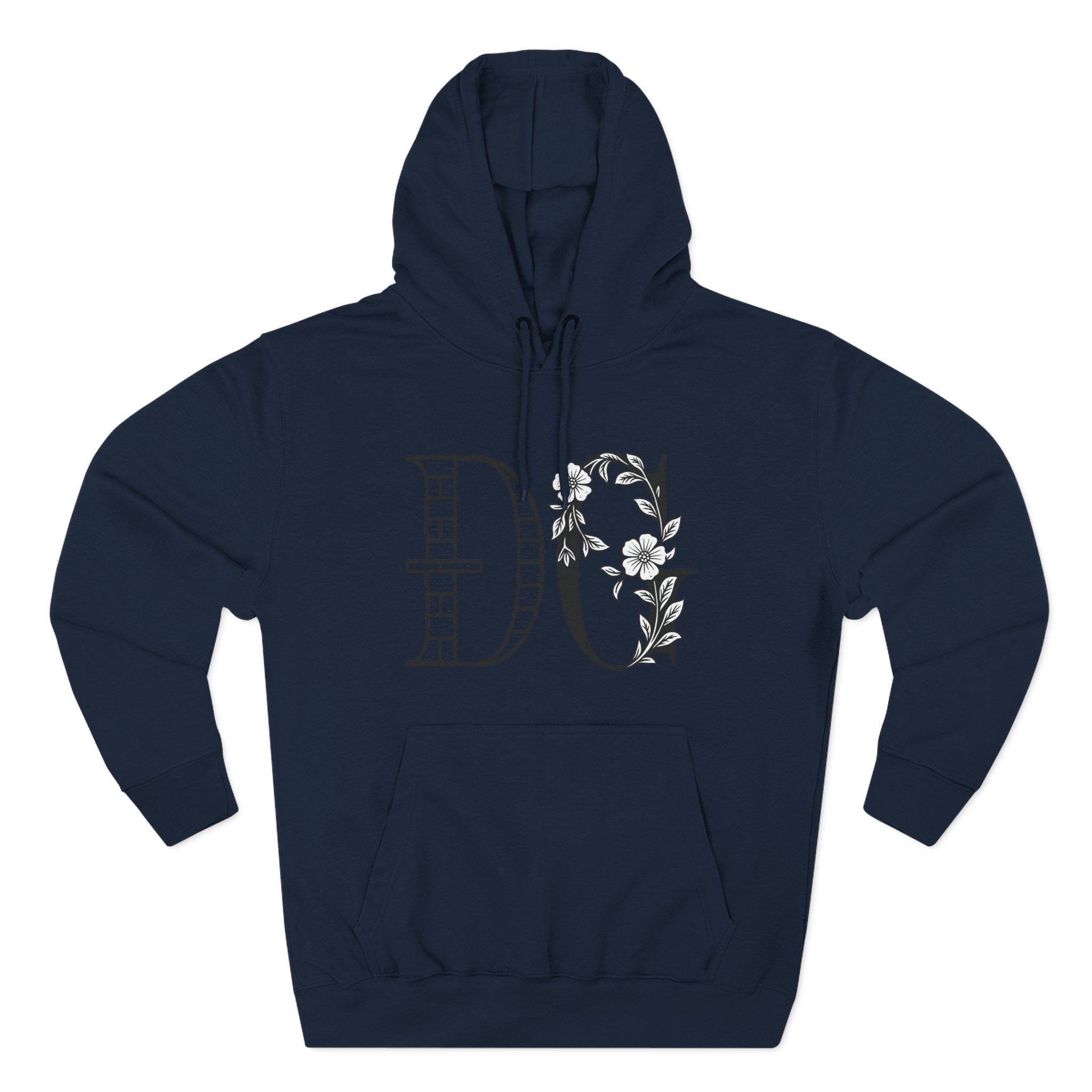 Floral Graphic Hoodie with Italian Statement