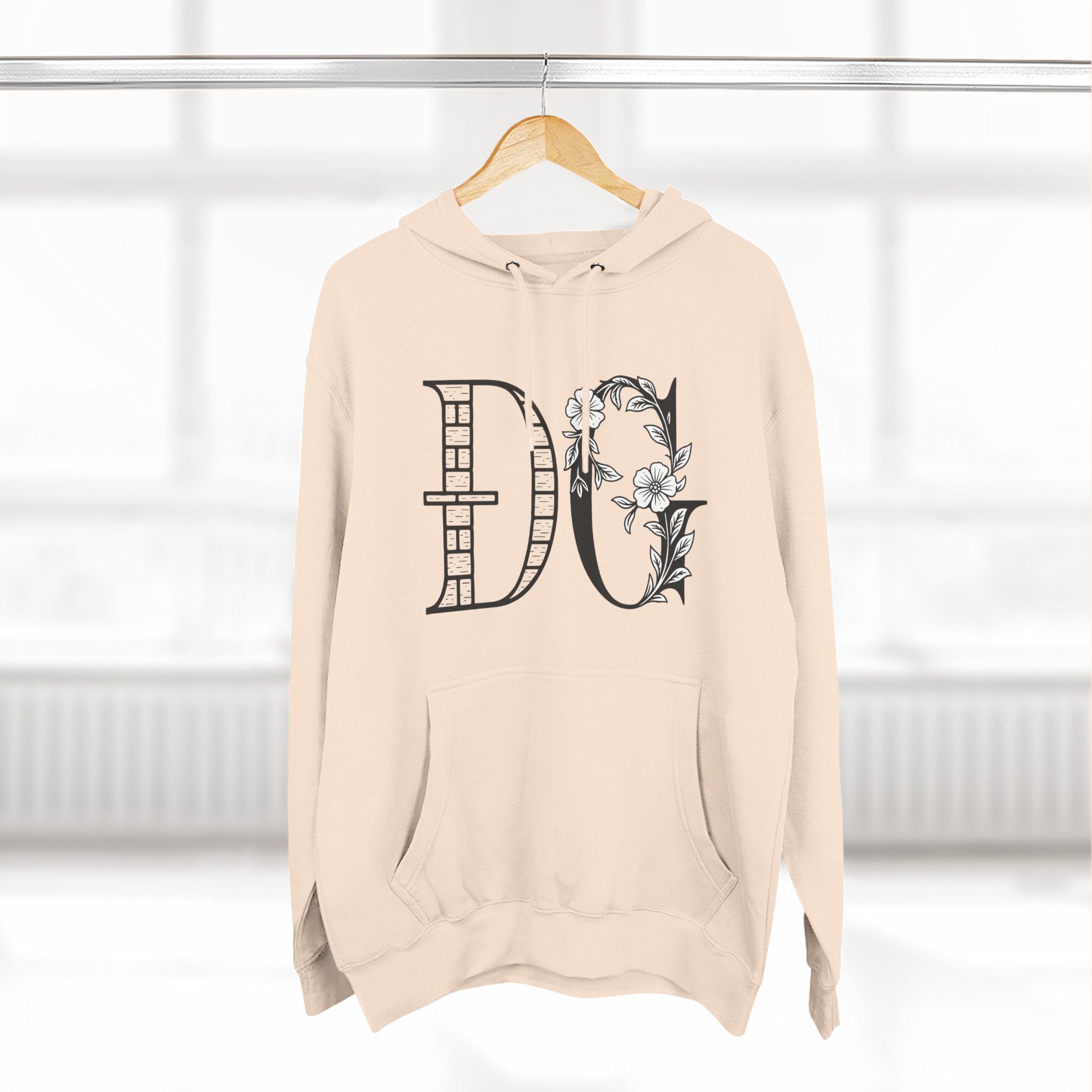 Floral Graphic Hoodie with Italian Statement
