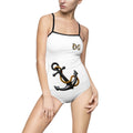 Nautical Women's One-Piece Swimsuit with Anchor Design