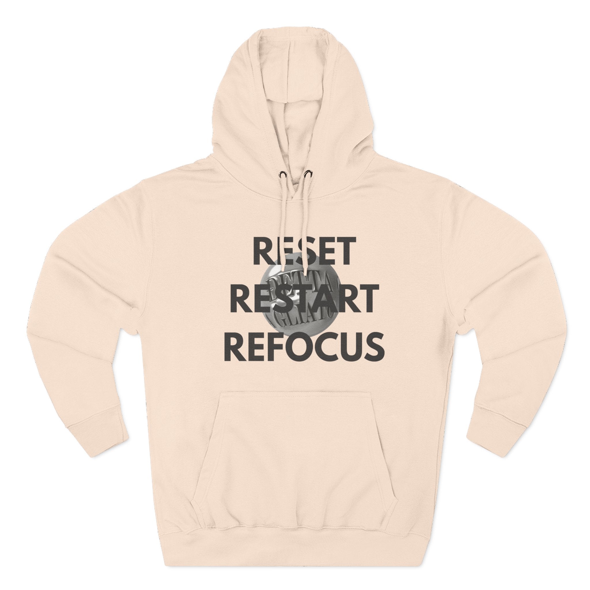 Motivational Fleece Hoodie - Reset Restart Refocus