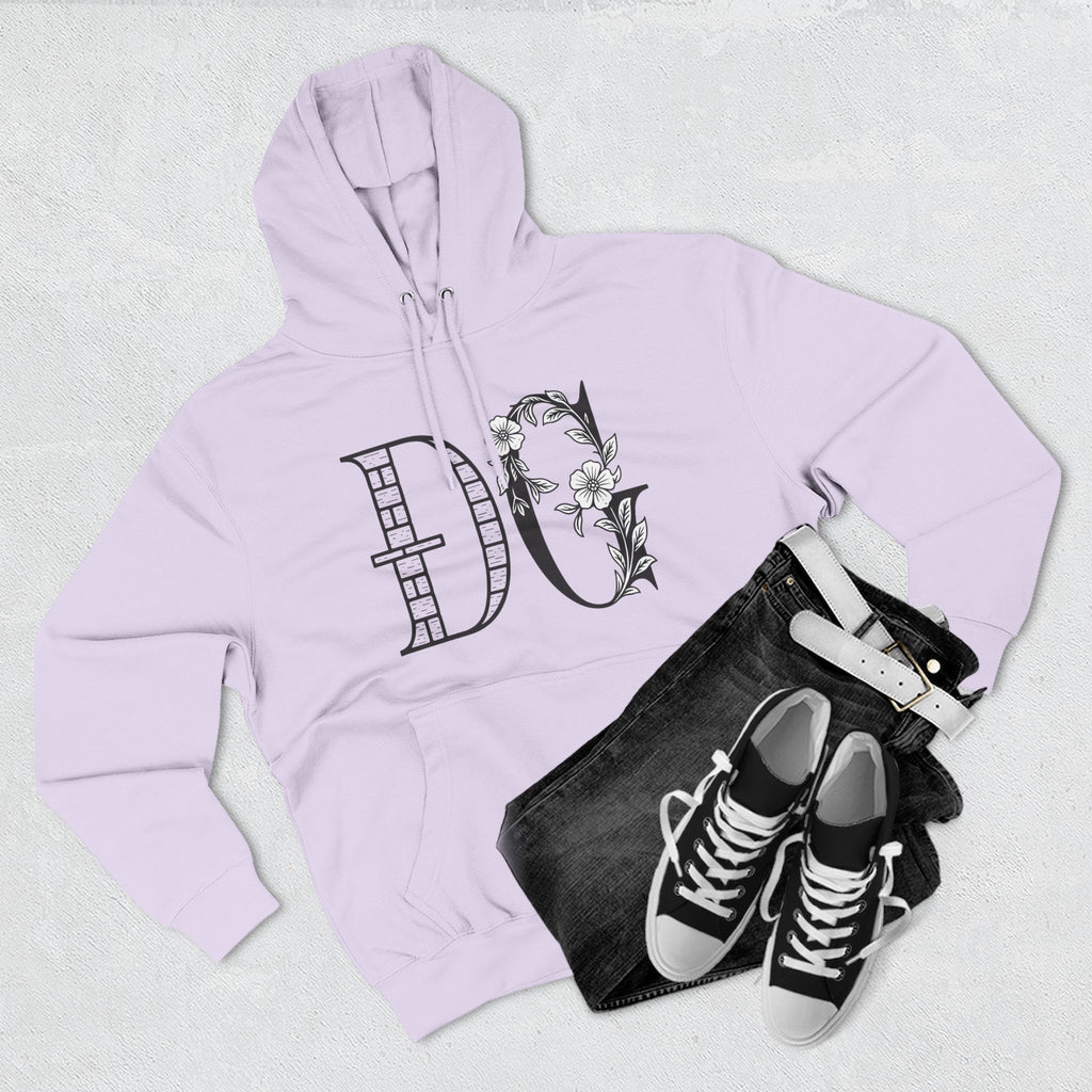 Floral Graphic Hoodie with Italian Statement