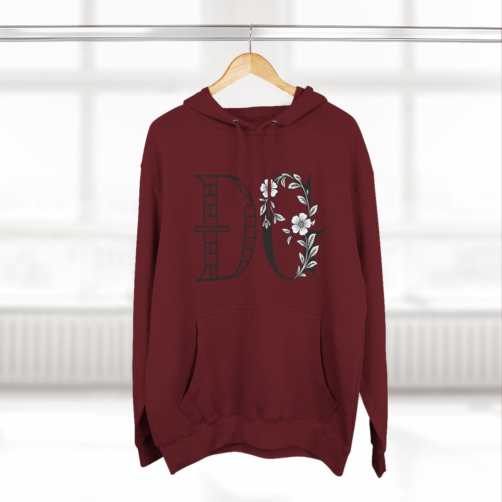 Floral Graphic Hoodie with Italian Statement