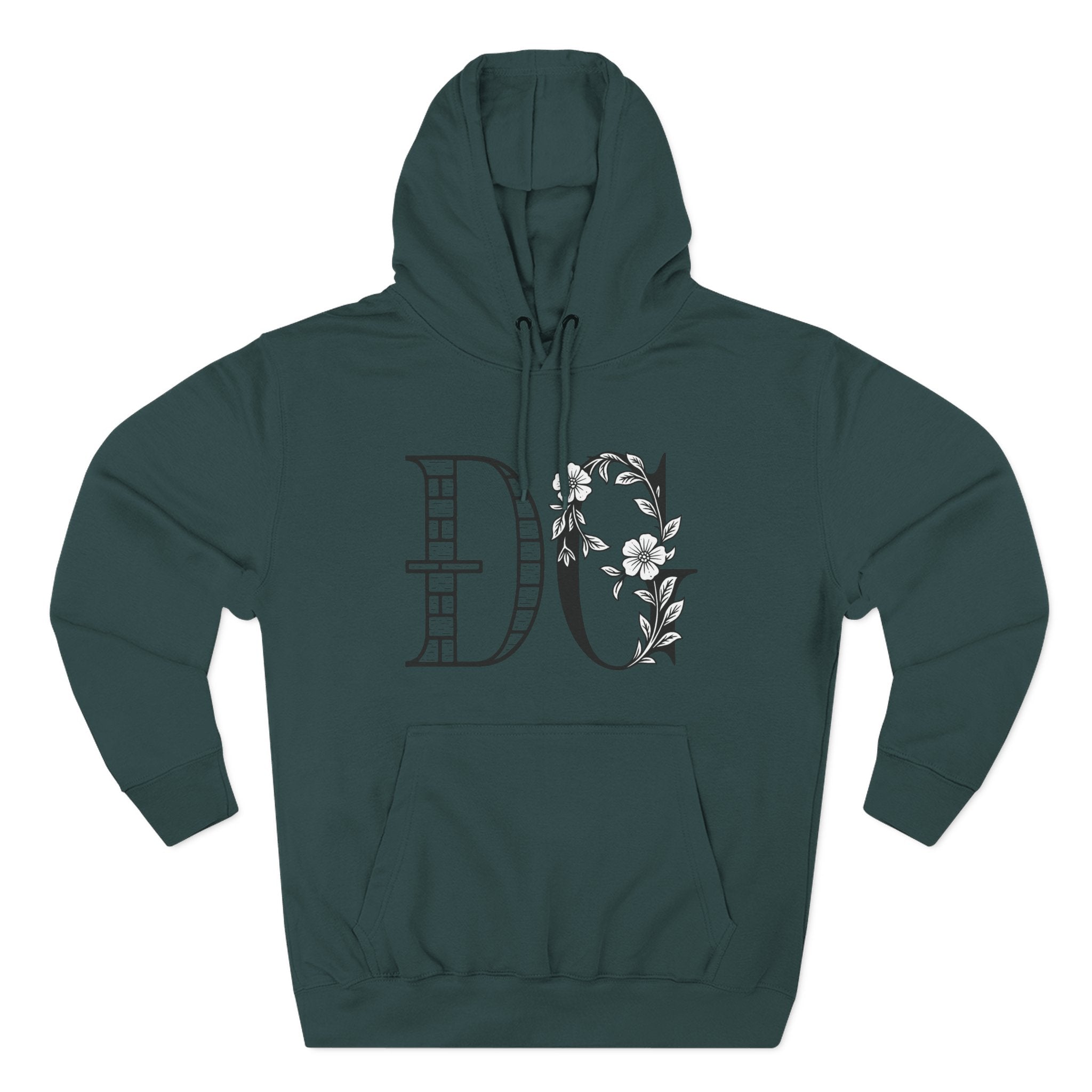 Floral Graphic Hoodie with Italian Statement