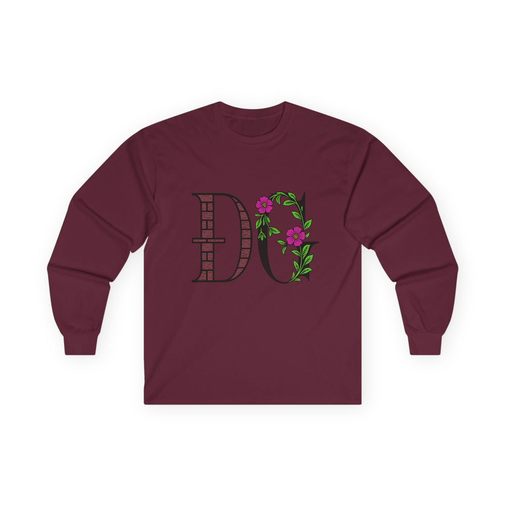 Floral Monogram Long Sleeve Tee | Unisex Ultra Cotton