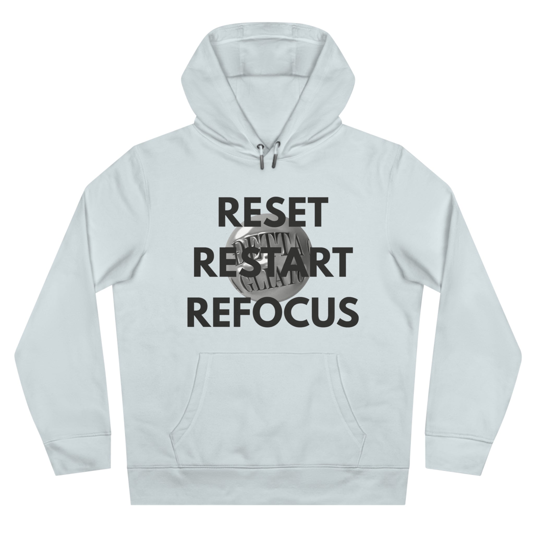 Motivational King Hooded Sweatshirt - Reset, Restart, Refocus