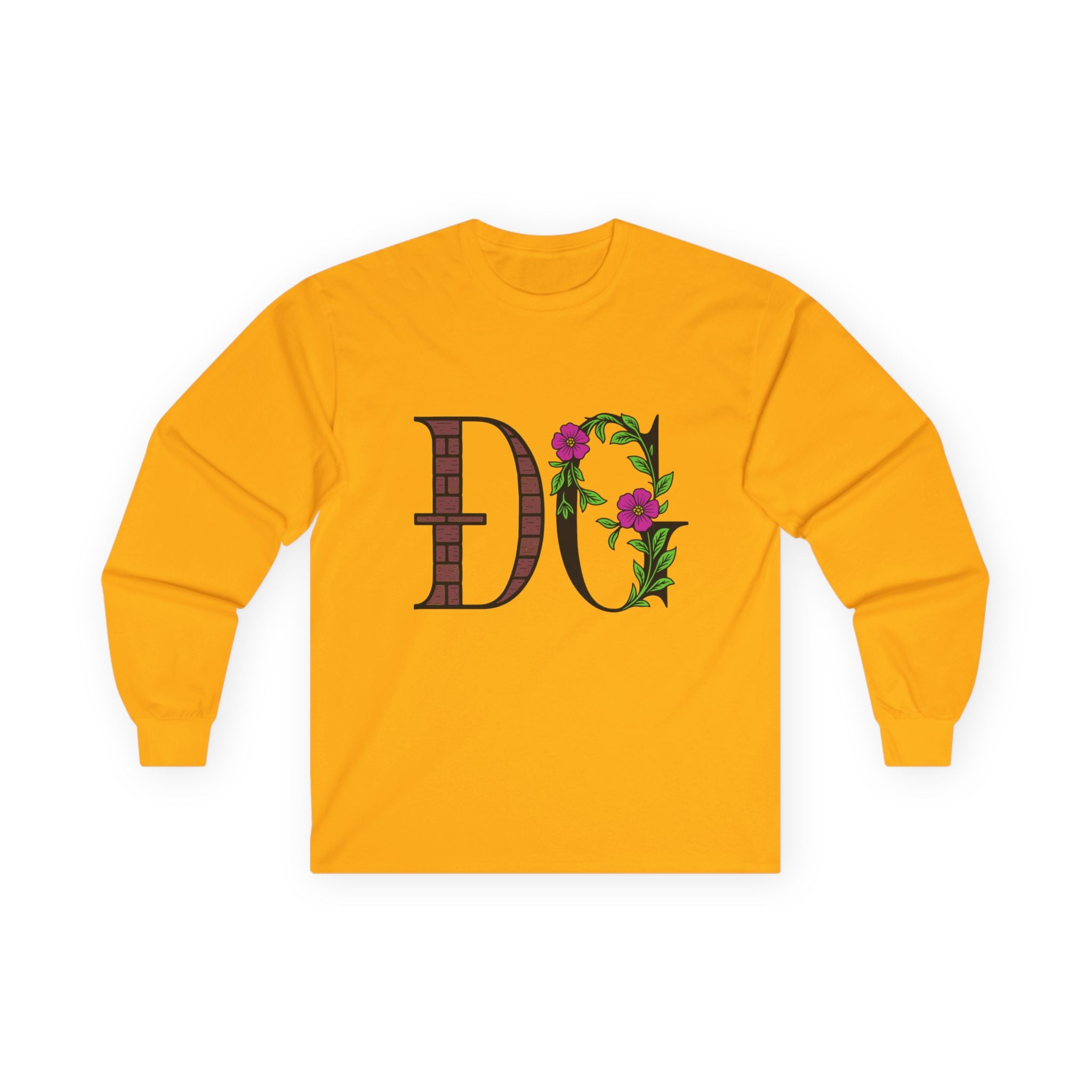 Floral Monogram Long Sleeve Tee | Unisex Ultra Cotton