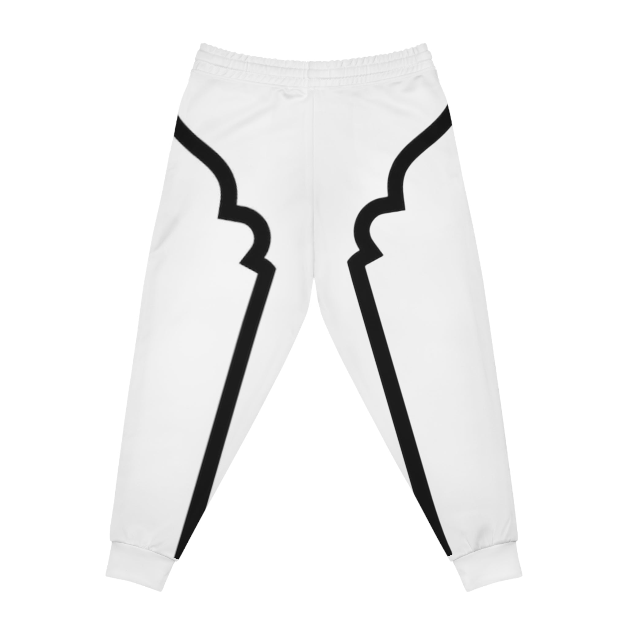Minimalist Black Outline Joggers — Modern AOP Athletic Pants