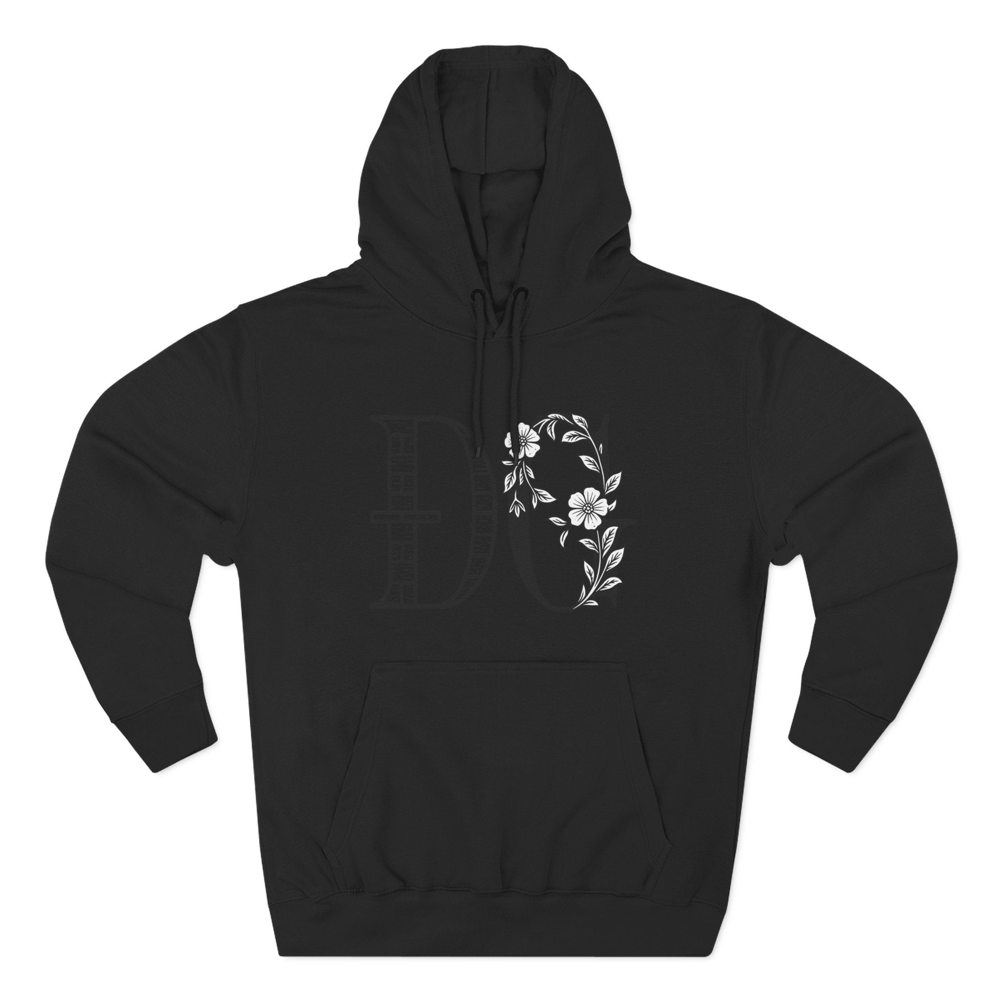 Floral Graphic Hoodie with Italian Statement