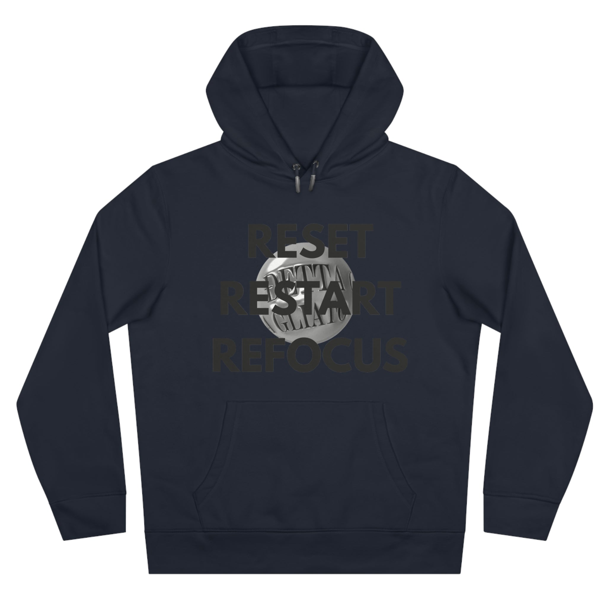 Motivational King Hooded Sweatshirt - Reset, Restart, Refocus