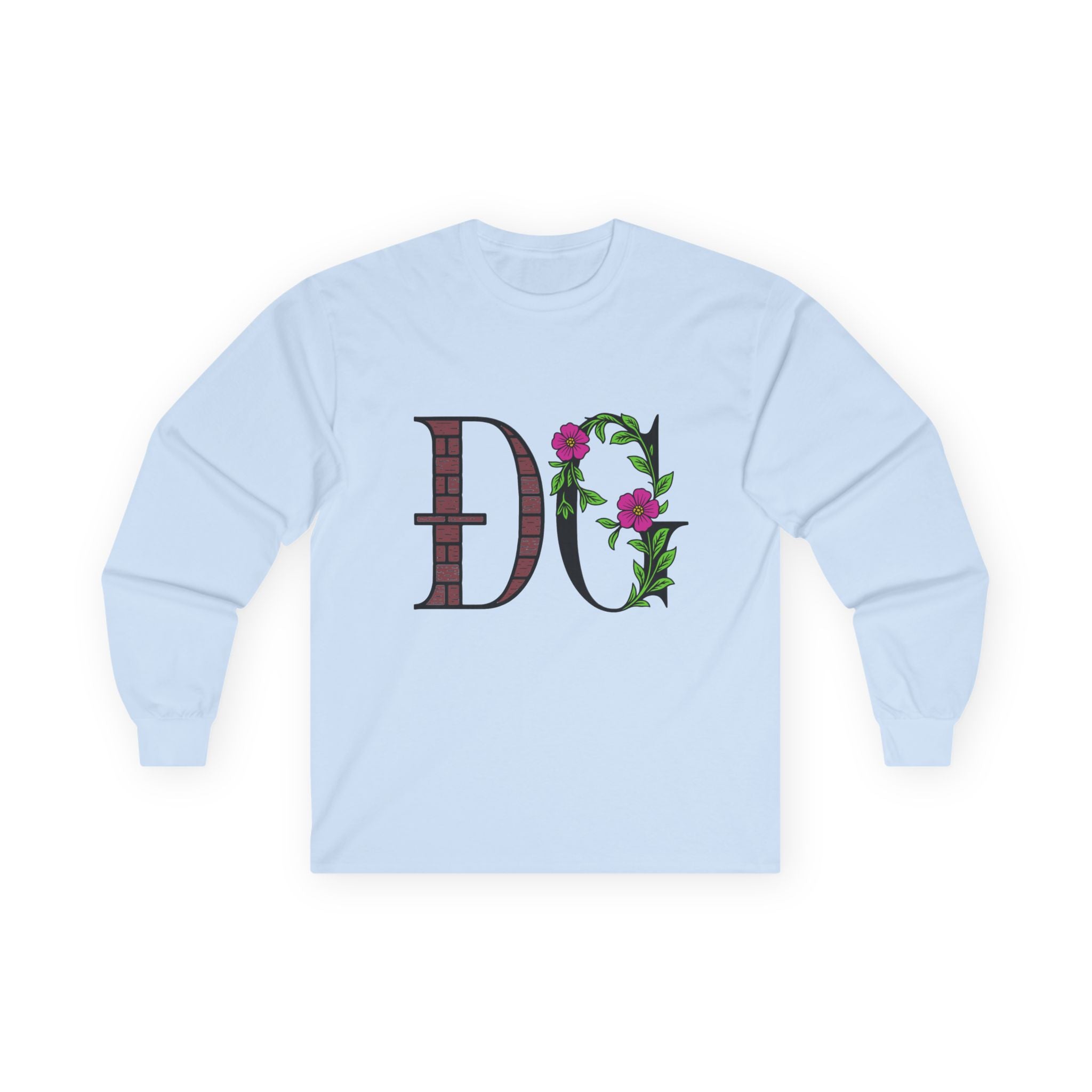 Floral Monogram Long Sleeve Tee | Unisex Ultra Cotton