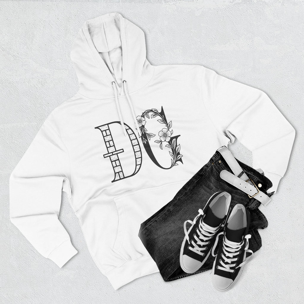 Floral Graphic Hoodie with Italian Statement
