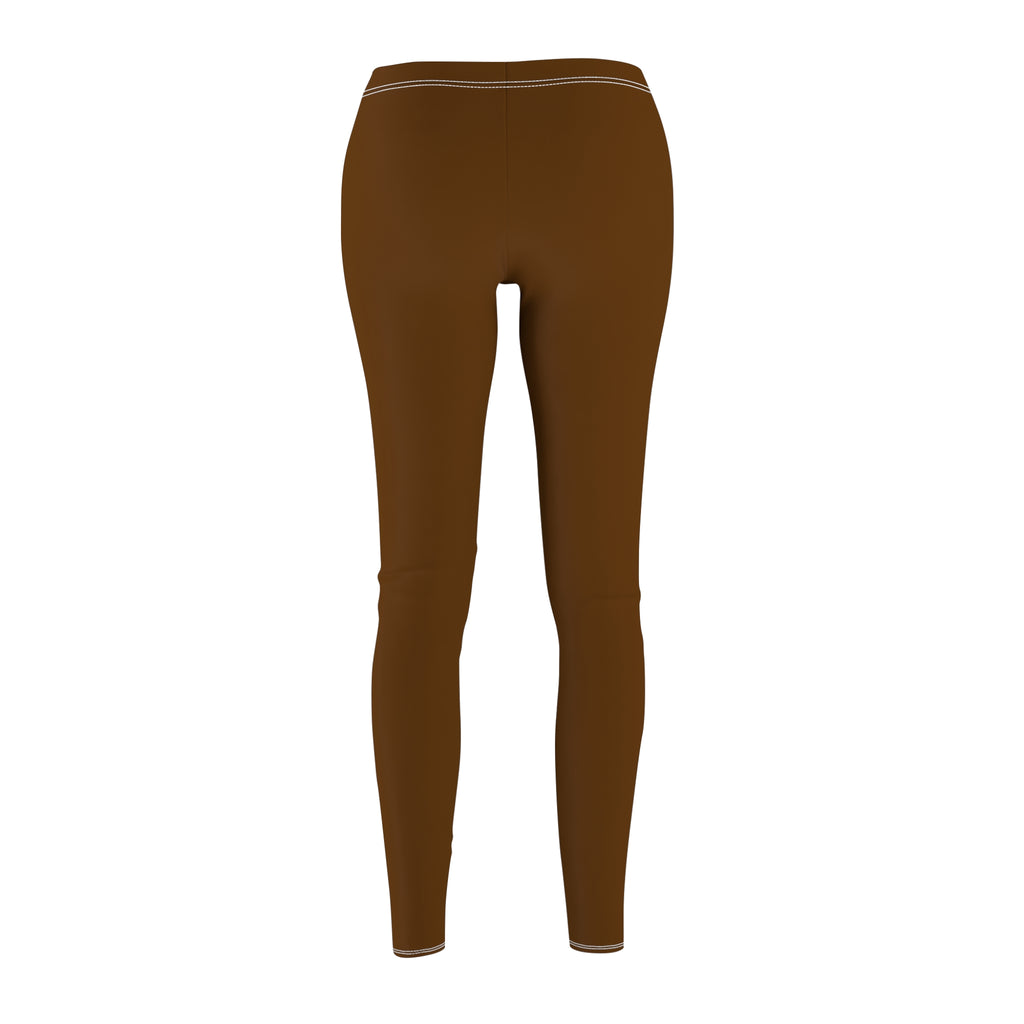 Brown 'Dettagliato' Women's Casual Leggings — All-Over Print