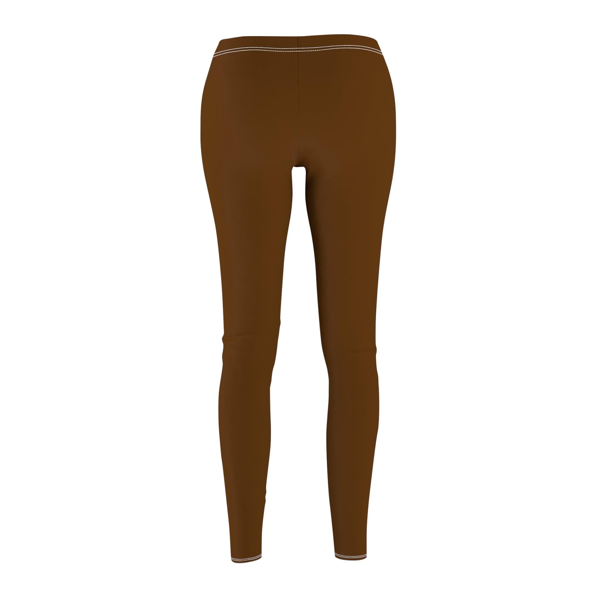 Brown 'Dettagliato' Women's Casual Leggings — All-Over Print