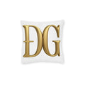 Luxurious Gold Initials Square Pillow - Blush Pink Throw Cushion