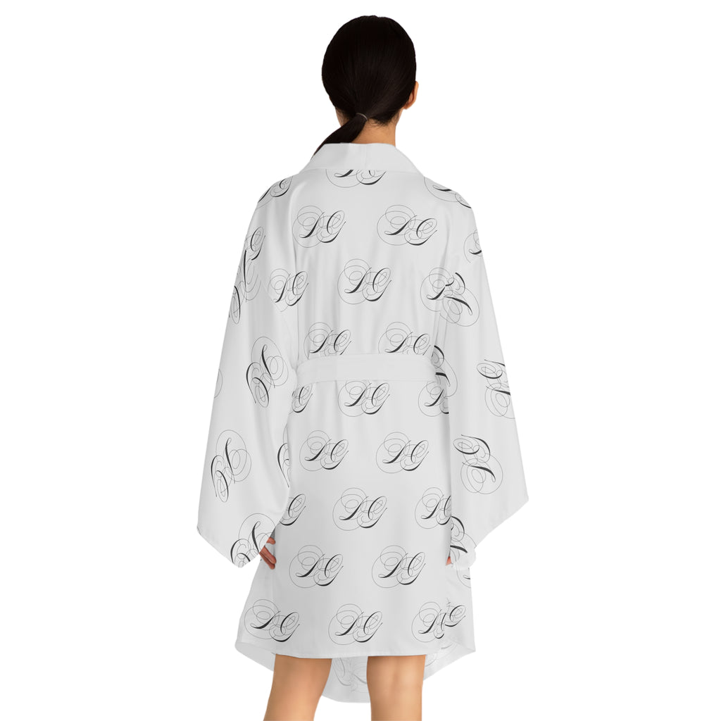 DG Elegant Monogram Long Sleeve Kimono Robe