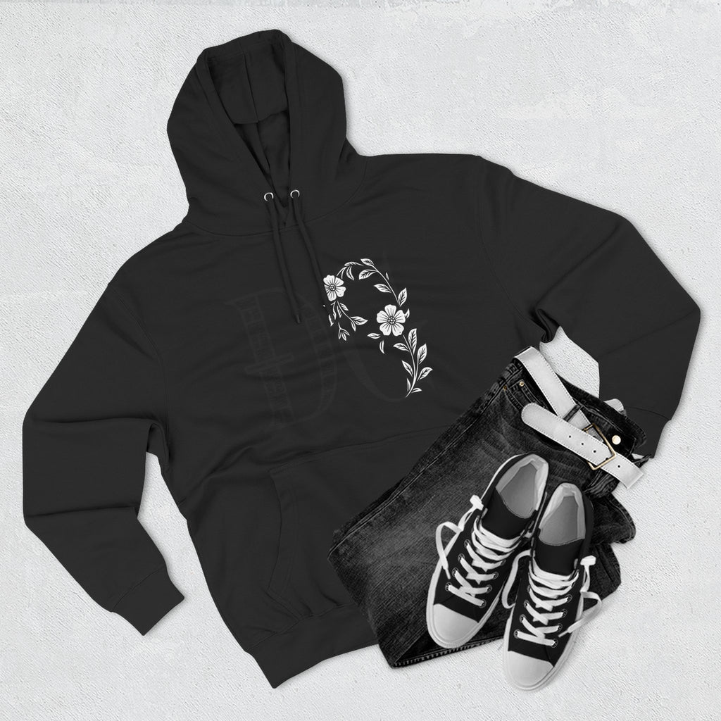 Floral Graphic Hoodie with Italian Statement