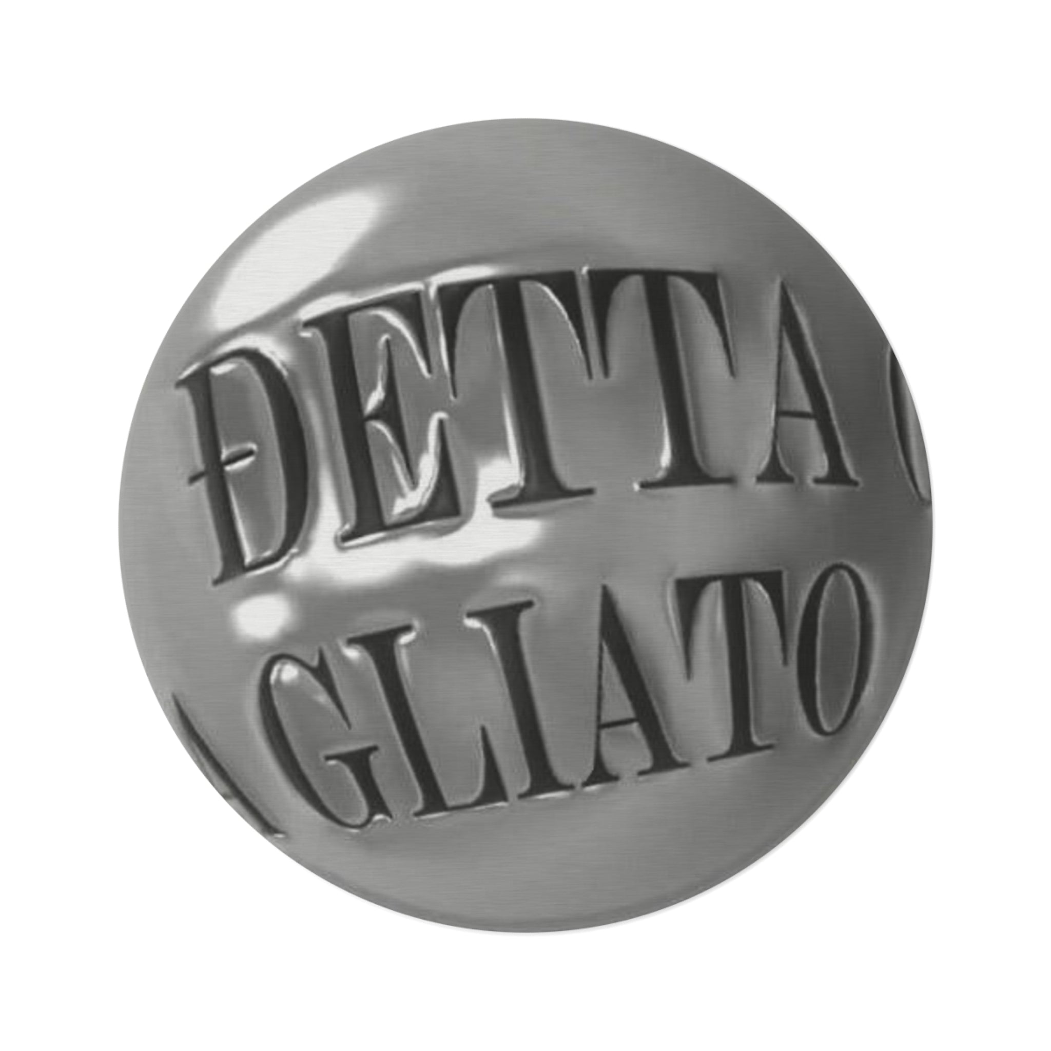 Stylish Round Rug with Modern Text Design