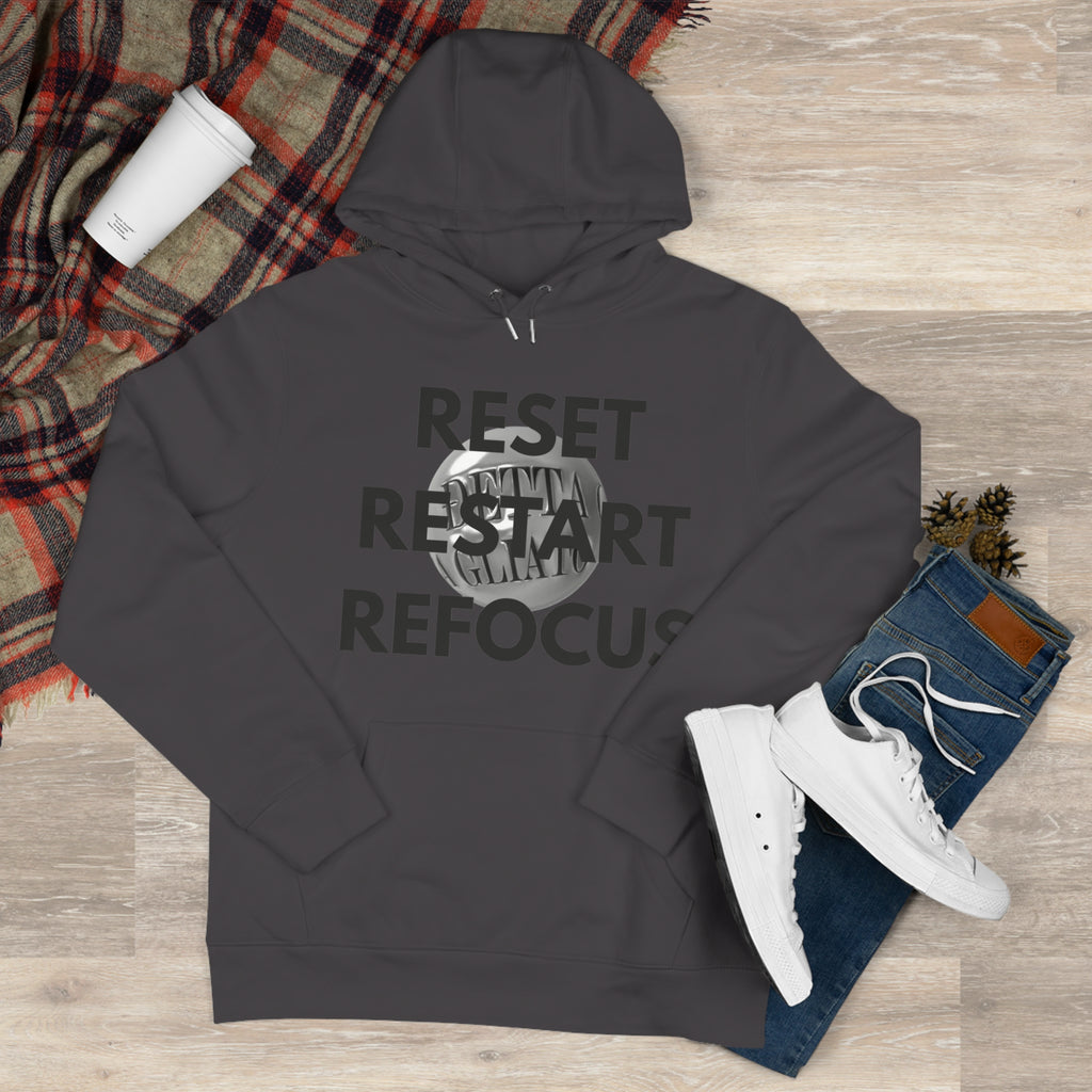 Motivational King Hooded Sweatshirt - Reset, Restart, Refocus