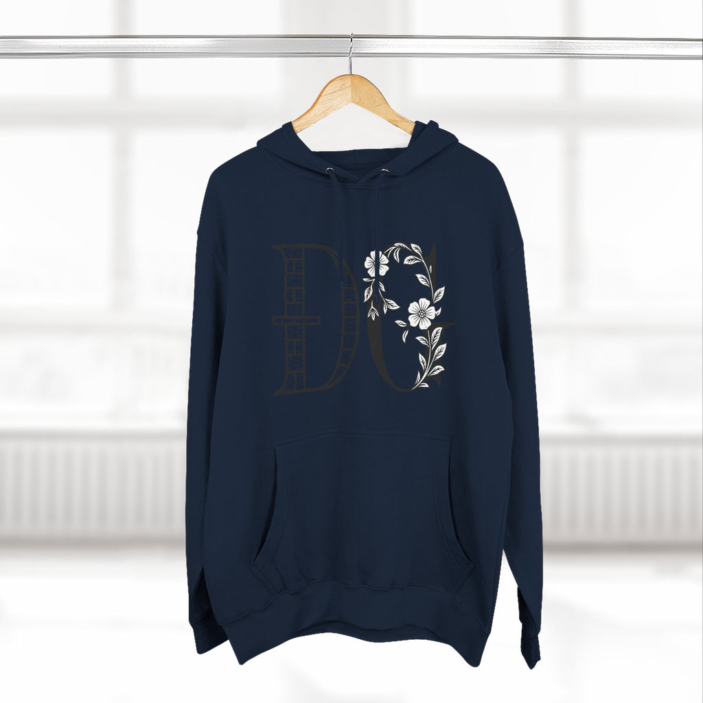 Floral Graphic Hoodie with Italian Statement