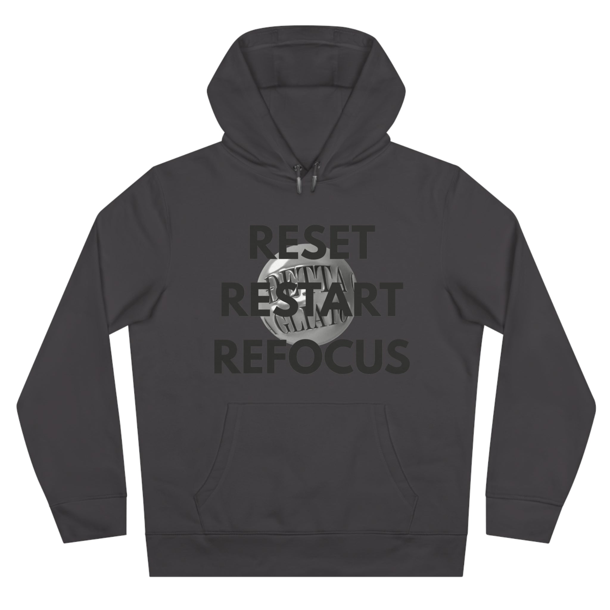 Motivational King Hooded Sweatshirt - Reset, Restart, Refocus