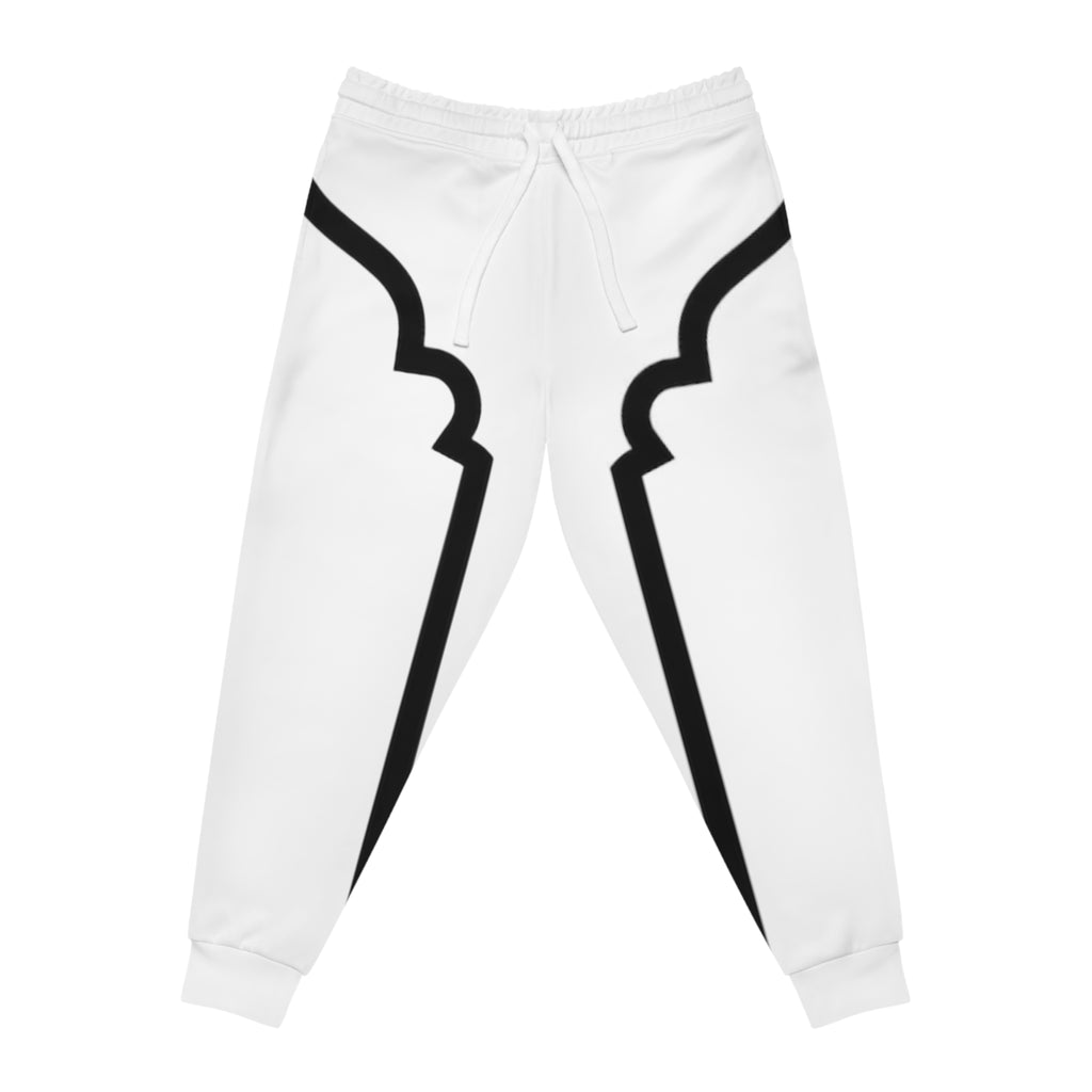 Minimalist Black Outline Joggers — Modern AOP Athletic Pants