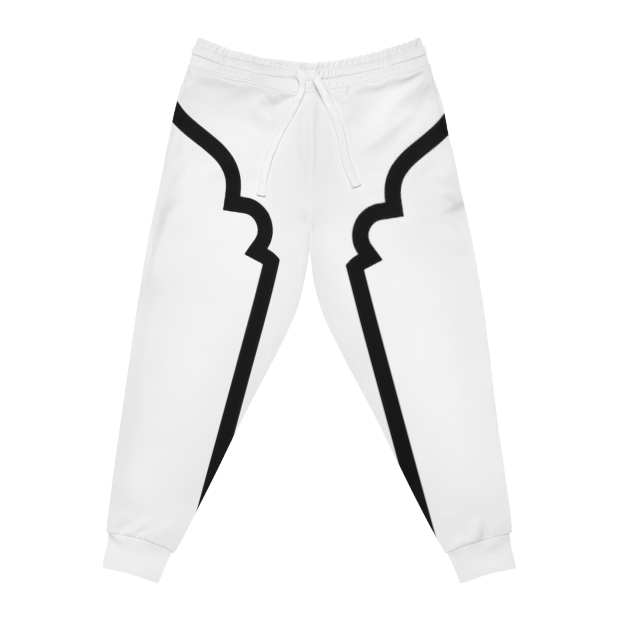 Minimalist Black Outline Joggers — Modern AOP Athletic Pants