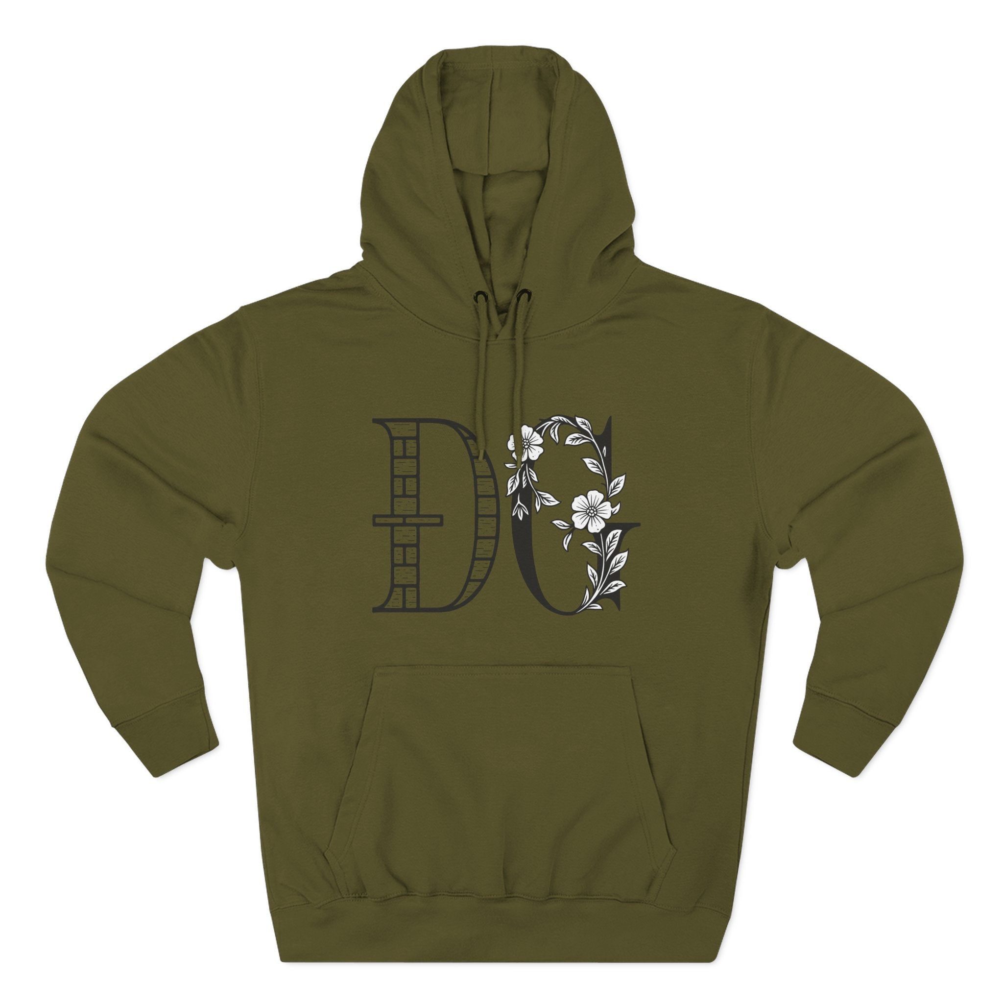 Floral Graphic Hoodie with Italian Statement
