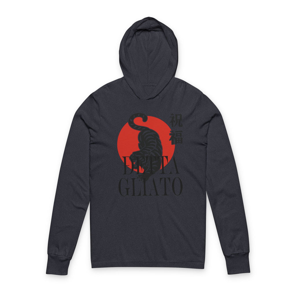 Tiger Design Unisex Hooded Long Sleeve Tee