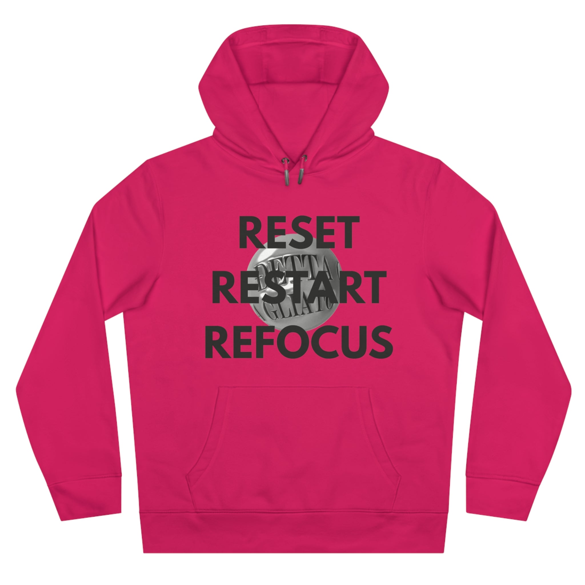 Motivational King Hooded Sweatshirt - Reset, Restart, Refocus